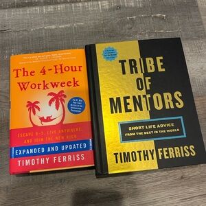 Set of two Timothy Ferris books tribe of mentors and 4-hour work week